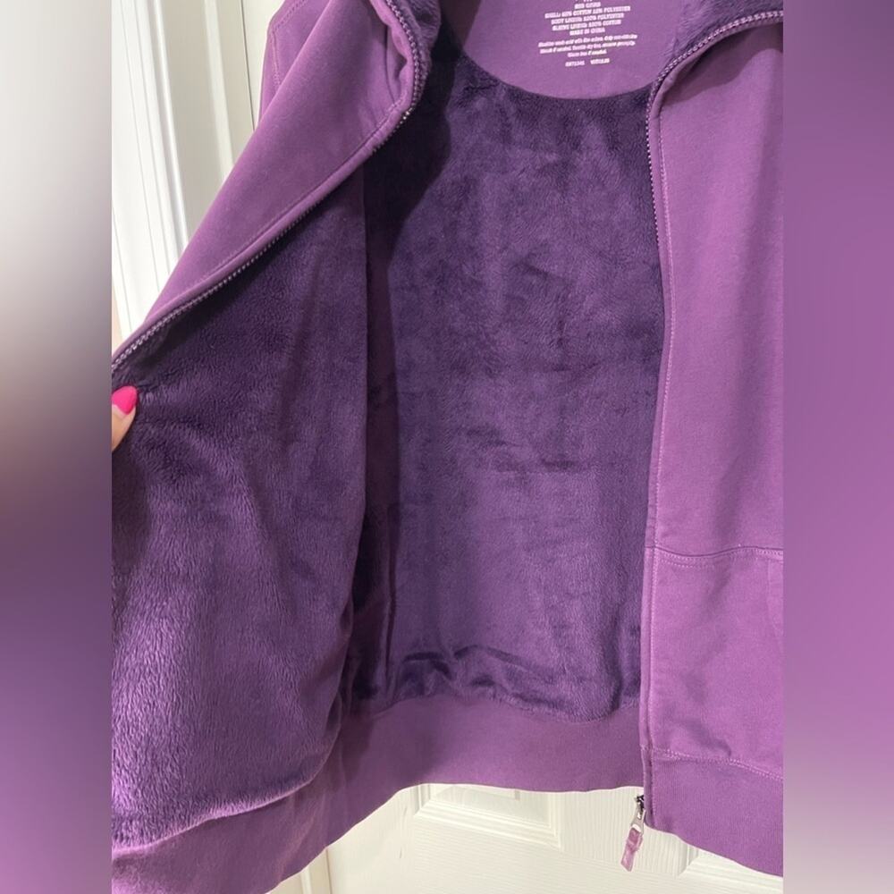 L.L. Bean Plush Lined Full Zip Purple Women's Medium Outdoor Jacket - Picture 2 of 6
